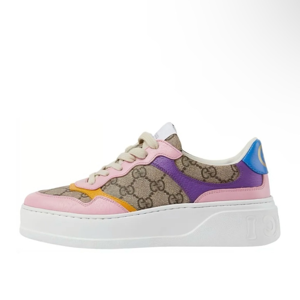 Gucci GG Supreme Chunky Platform Trainers Sneakers size 40.5 726850
